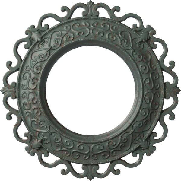 Ekena Millwork Orrington Medallion (Canopies up to 6 5/8"), 13 1/4"OD x 6 5/8"ID x 1 1/8"P, Cloud Burst Crackle CM13ORCBC - main